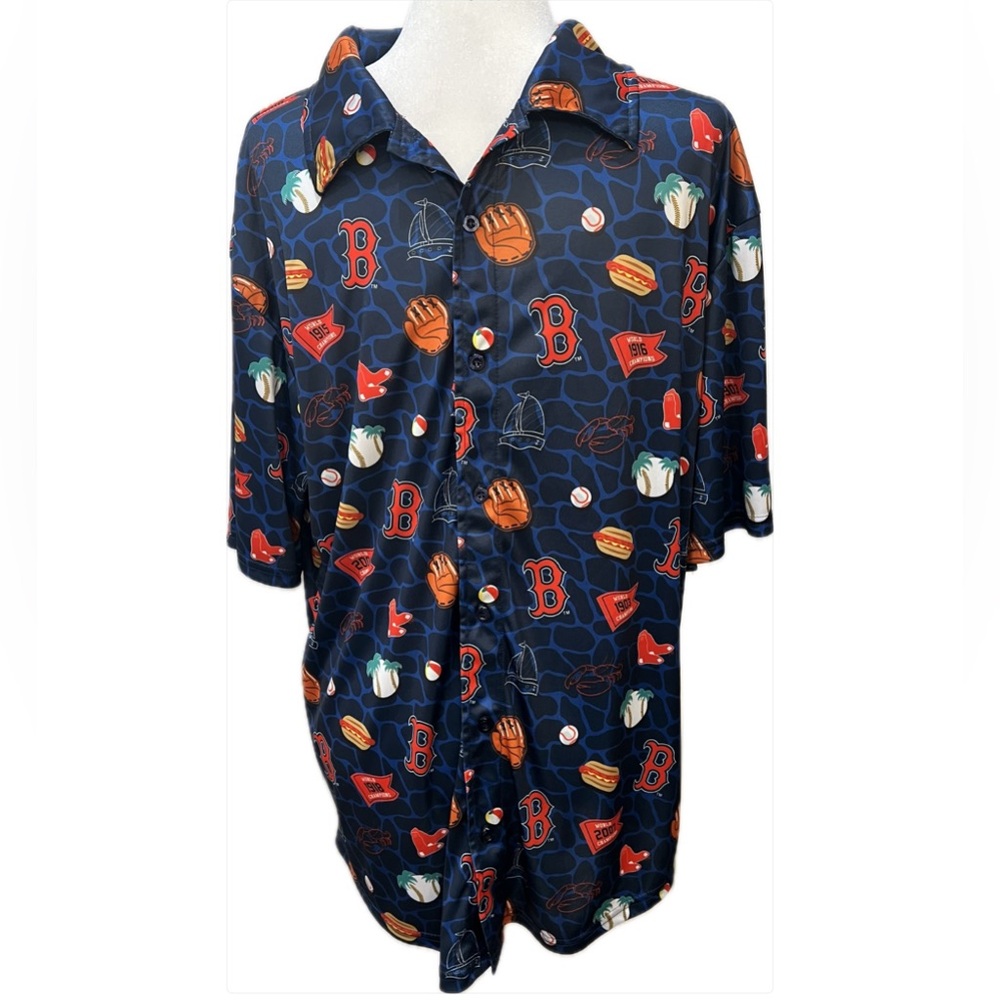 Boston Red Sox Men’s Button-Up Shirt – Medium (Mike’s Amazing Promo Edition)